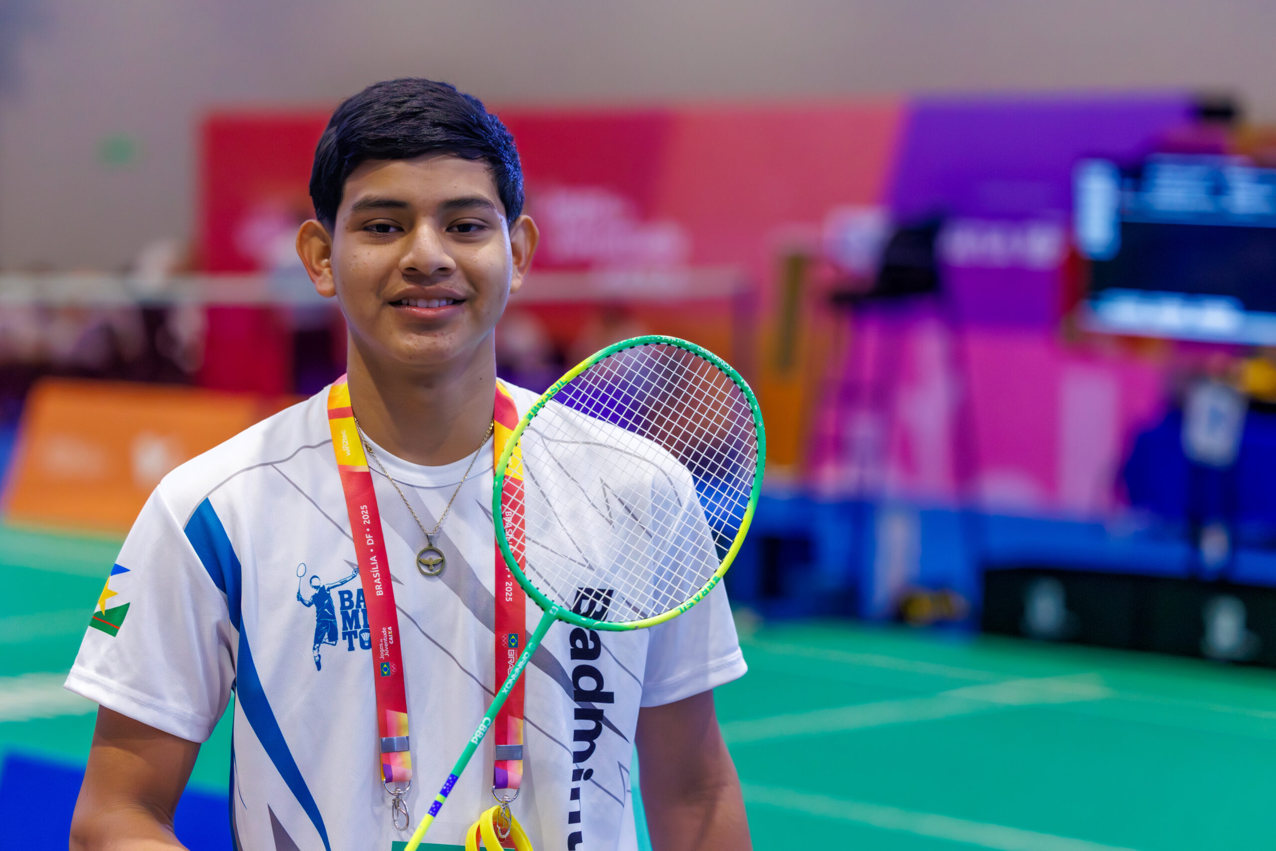 De origem indígena e japonesa, Mitsurraro Morikawa estreia e se destaca no badminton por Roraima nos Jogos da Juventude CAIXA Brasília 2025