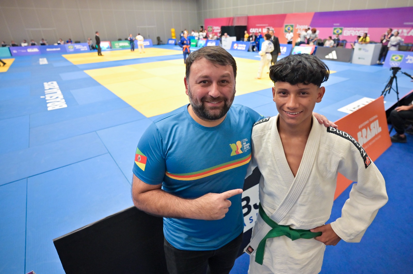 De Norte a Sul: Jogos da Juventude promovem encontro entre judoca amapaense e seu ídolo, o gaúcho bicampeão mundial João Derly